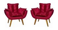 Kit 2 Poltronas Opala Decorativa Assento De Pillow