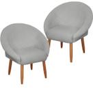 Kit 2 Poltronas para Escritório Ibiza Decorativa Cadeira Estofada Resistente Recepção Sala de estar