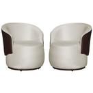 Kit 2 Poltronas Para Recepção Confortável Orgânica - Veludo - Sv Decor