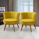 Kit 2 Poltronas Para Sala Decorativa Bela Suede Rover & Beato