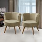 Kit 2 Poltronas Para Sala Decorativa Bela Suede Rover & Beato