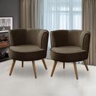Kit 2 Poltronas Para Sala Decorativa Bela Suede Rover & Beato
