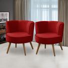 Kit 2 Poltronas Para Sala Decorativa Bela Suede Rover & Beato