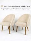 Kit 2 Poltronas Prisma Bouclé Creme Design Moderno, Conforto Premium e Elegância Atemporal Kit 2 Poltronas Prisma Bouclé Creme Design Moderno, Conforto Premium e Elegância Atemporal