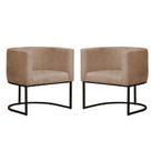 Kit 2 Poltronas Reforçada Decorativa Sala Estar Jantar Gabriela Base Ferro Preto Suede Kit 2 Poltronas Reforçada Decorativa Sala Estar Jantar Gabriela Base Ferro Preto Suede