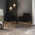 KIT 2 Poltronas Reforçadas Decorativas Penteadeira Quarto