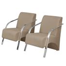 Kit 2 Poltronas Vênus 1 Lugar Pé Alumínio Cappuccino Kit 2 Poltronas Vênus 1 Lugar Pé Alumínio Cappuccino