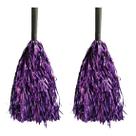 Kit 2 Pom Pom Metalizado 32cm Roxo Fantasia Torcida