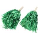 Kit 2 Pom Pom Metalizado 32cm Verde Fantasia Torcida