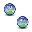 Kit 2 Pomada Alivik Mentol Cânfora Óleo Eucalipto 12g Bravir