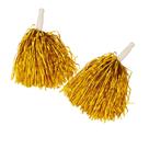Kit 2 Pompom Metalizado Lider de Torcida Amarelo