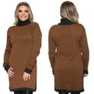 Kit 2 Ponchos Feminino Plus Size Xadrez com Mangas Gola Alta