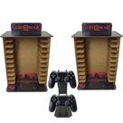 Kit 2 Porta 11 Jogos Físico Gamer Gow + Suporte Controle 22x16,3x29,4 Mdf Madeira Adesivada