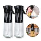 Kit 2 Porta Azeite de Vidro Frasco Borrifador Cozinha 180ml Gourmet Utensílio de Cozinha Culinária Casa Tempero Fritura Grelhados