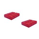 Kit 2 Porta Comprimido Fibra Madeira Vermelho