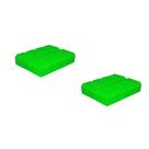 Kit 2 Porta Comprimido Verde Neon Plástico
