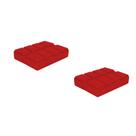 Kit 2 Porta Comprimido Vermelho Plástico