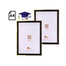 Kit 2 Porta Foto Certificado A4 Dilpoma 21x29,7 Moldura Mdf