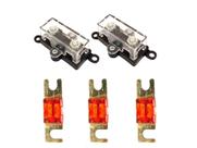 Kit 2 Porta Fusíveis Universal Acrílico Midi e 3 Fusível 50A
