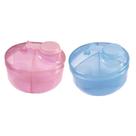 Kit 2 Porta Leite em Pó bebe 3 divisórias Dosador Porta Whey