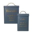 Kit 2 Porta Mantimento Biscoito + Porta Cafe - BL0020