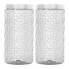 Kit 2 Porta Mantimentos Grande 2 Litros Pote Café E Açúcar Biscoito Organizador Cozinha Multiuso - Kit 2 Porta Mantimentos Grande 2 Litros Pote Café E Açúcar Biscoito Organizador Cozinha Multiuso -