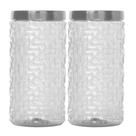 Kit 2 Porta Mantimentos Grande 2 Litros Pote Café E Açúcar Biscoito Organizador Cozinha Multiuso - Kit 2 Porta Mantimentos Grande 2 Litros Pote Café E Açúcar Biscoito Organizador Cozinha Multiuso -