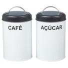 Kit 2 Porta Mantimentos Potes Para Café e Açucar Decoração