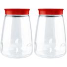Kit 2 Porta Mantimentos Premium 2,2 Litro Com Tampa De Rosca Pote Multiuso Doces Bolachas
