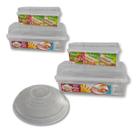 Kit 2 Porta Pão + 2 Porta Torrada E 1 Tampa Para Microondas Kit 2 Porta Pão + 2 Porta Torrada E 1 Tampa Para Microondas