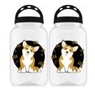 Kit 2 Porta Ração Petiscos Cachorro Gato 3,6l Com Alça -