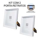 Kit 2 Porta Retrato 15x20cm Branco Moldura de Parede Foto