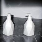 KIT 2 Porta Sabonete Líquido ou Álcool em Gel 500ml Preta ou Branca