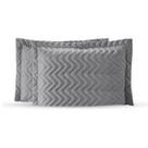 Kit 2 Porta Travesseiros 55cm X 75cm Liso Matelado Zig Zag