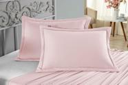 kit 2 Porta Travesseiros Liso Malha 100% Algodão Resistente Rosa