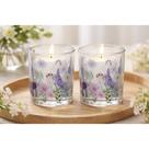 Kit 2 Porta Velas Estampa Aroma de Jardim Vidro 7cm Wolff Kit 2 Porta Velas Estampa Aroma de Jardim Vidro 7cm Wolff