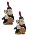 Kit 2 Porta Vinho Cozinheiro Decorativo Suporte Garrafa Decoração Gourmet Enfeite Cozinha Em Gesso Kit 2 Porta Vinho Cozinheiro Decorativo Suporte Garrafa Decoração Gourmet Enfeite Cozinha Em Gesso