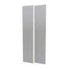 Kit 2 Portas para Guarda-roupa de Canto Reto Modular 95cm Jade CabeCasa MadeiraOriginals Cinza Urbano