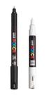 Kit 2 Posca PC-1MR Preta e PC-1M Branca 0.7mm Uni-Ball