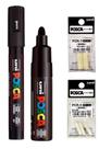 Kit 2 Posca Preta PC-5M e PC-7M + Refil Kit 2 Posca Preta PC-5M e PC-7M + Refil