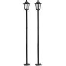 Kit 2 Postes para Jardim Preto 1,71cm Bivolt Externo Alumínio Retrô Luminárias Kit 2 Postes para Jardim Preto 1,71cm Bivolt Externo Alumínio Retrô Luminárias