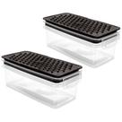 Kit 2 Pote 860ml com Ralador de Salada Verduras e Alimentos Não Vaza Plasútil