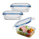 Kit 2 Pote De Vidro Hermético C/ Tampa Lock Marmita Fit 640ml