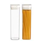 Kit 2 Pote Hermético com Tampa Acrílico para Alimentos Grãos Cereais Preserve 1700ml 30cm Mek