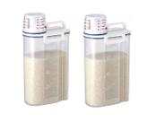 Kit 2 Pote Hermético Para Armazenamento com Copo Medidor 1,8L