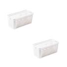Kit 2 Pote Hermético Slim 4.225ml Branco 34,5x31,5x13cm Kit 2 Pote Hermético Slim 4.225ml Branco 34,5x31,5x13cm