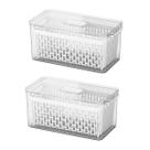 Kit 2 Pote Organizador Alimentos Geladeira C/ Cesto Dry