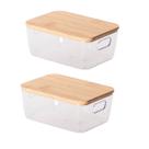 Kit 2 Pote Para Alimentos Idealle C/ Tampa Eco Bambu