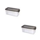 Kit 2 Pote Para Alimentos Retangular 875ML Trava Mais