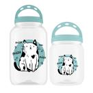 Kit 2 Pote Para Ração E Petiscos Cachorros E Gatos com Alça 3,6LT 1,7LT -